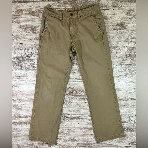 Men’s Gap 1969 09 Worker cargo pants khaki tan distressed straight Sz 31 x 30.5” - Picture 1 of 9